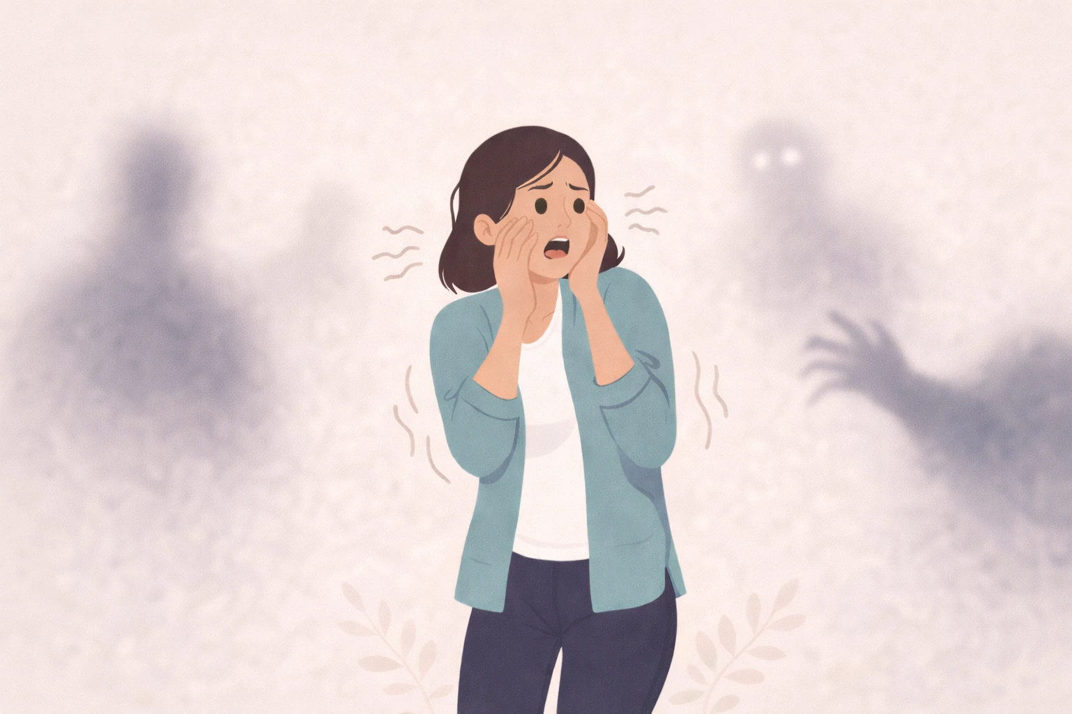 Illustration de la phobie et de la gestion des peurs et émotions