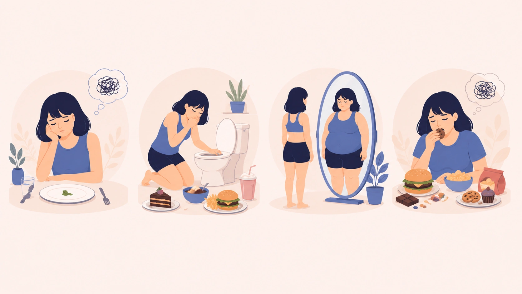 Illustration des troubles du comportement alimentaire