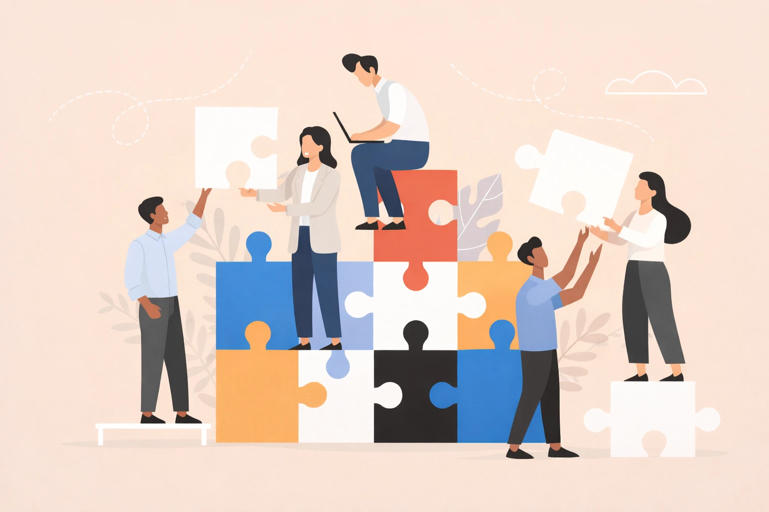 Illustration de l'accompagnement des collaborateurs en entreprise et du bien-être au travail